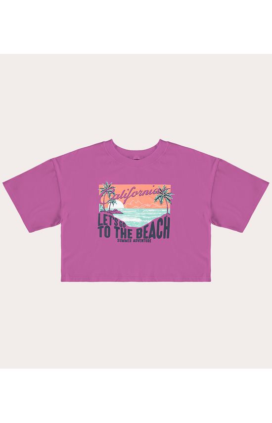 Blusa Infantil Menina Cropped Box em Algodão Malwee Kids