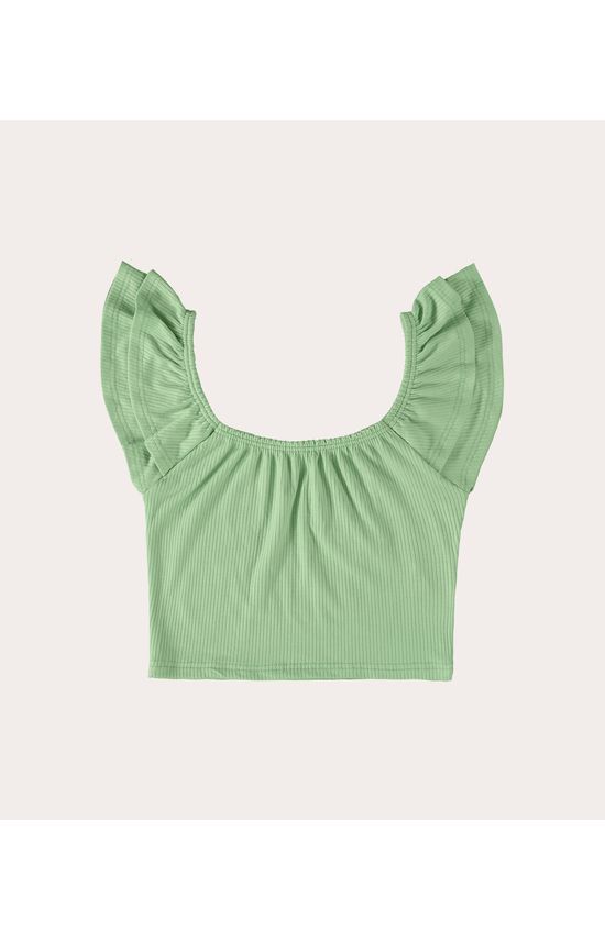 Blusa Infantil Menina Cropped em Malha Viscose Canelada Malwee Kids