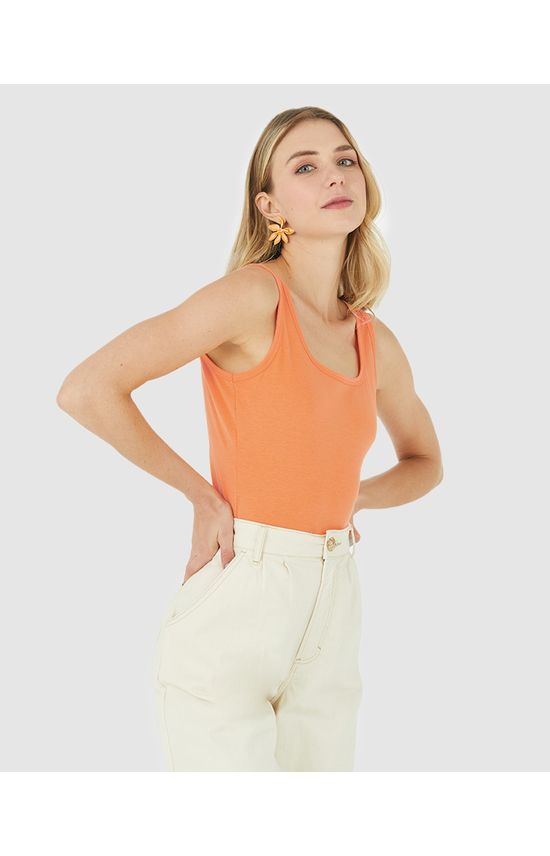 Regata Básica Feminina Decote U Em Algodão