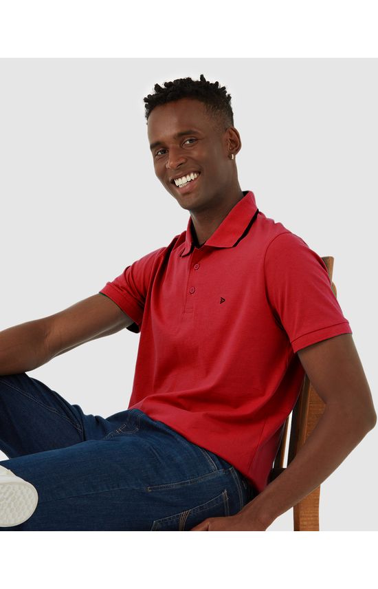 Camisa Polo Básica Masculina Em Algodão