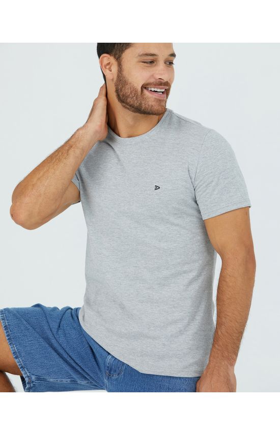 Camiseta Básica Masculina Slim Em Algodão