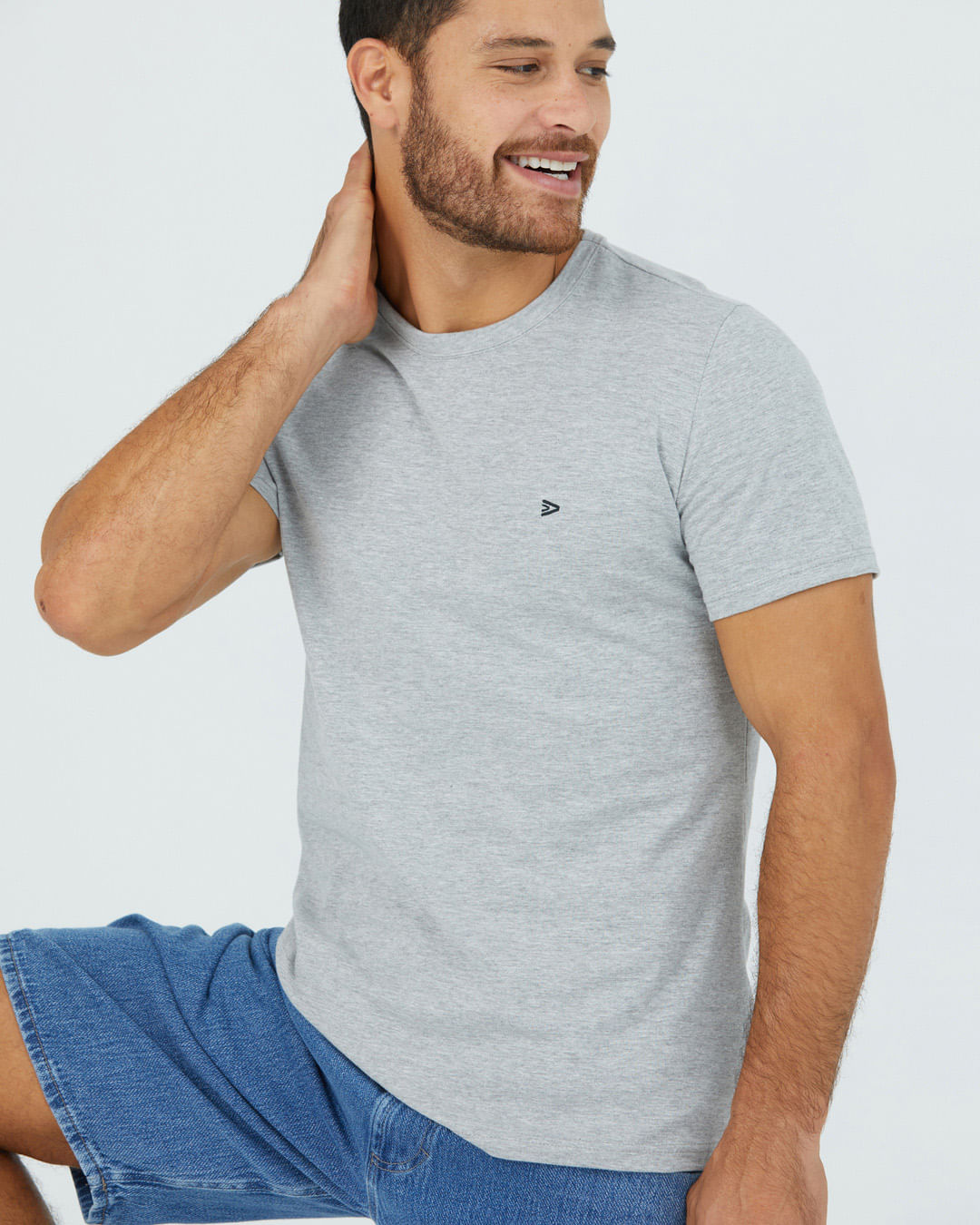 Camiseta Básica Masculina Slim Em Algodão - Imagem 26