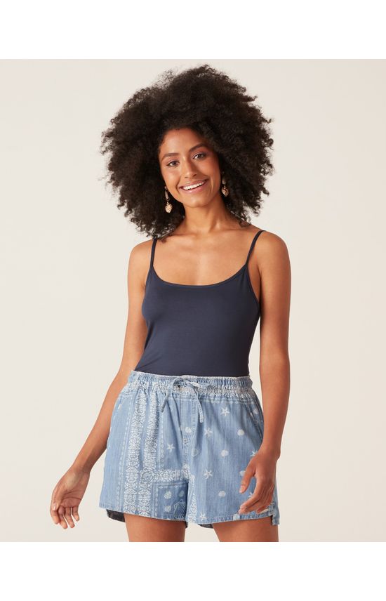 Regata Básica Feminina Decote Redondo Em Viscose Stretch