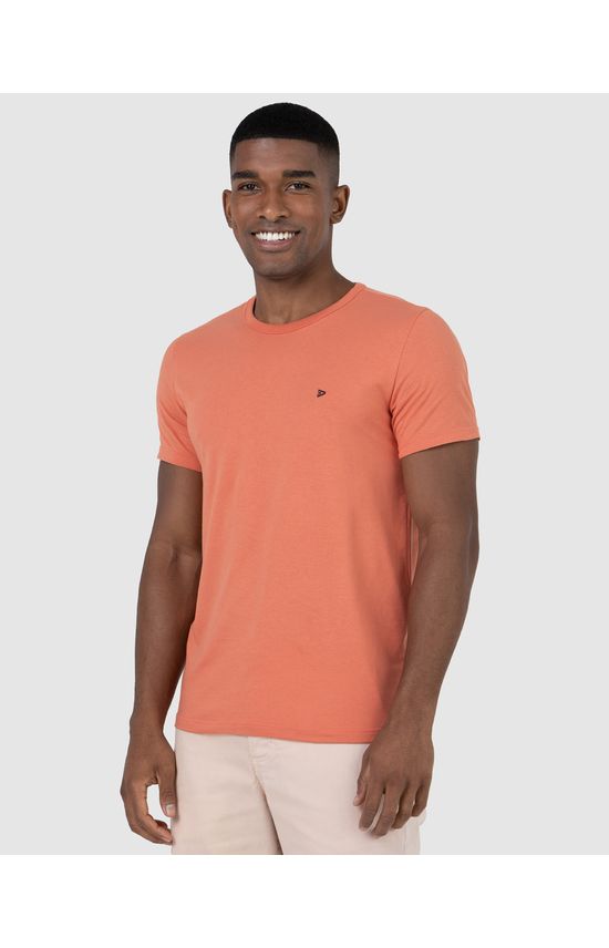 Camiseta Básica Masculina Slim Em Algodão