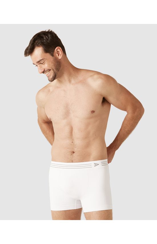 Cueca Masculina Long Boxer Sem Costura Em Poliamida