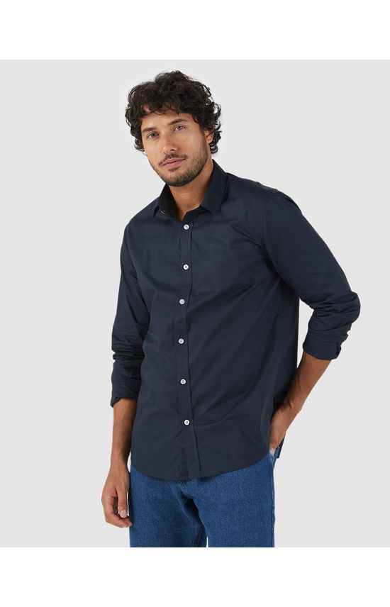 Camisa Tradicional Unissex Manga Longa Em Tricoline