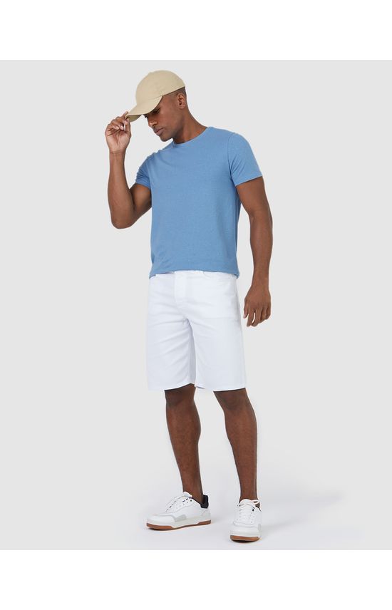 Bermuda Tradicional Masculina Em Sarja Com Elastano