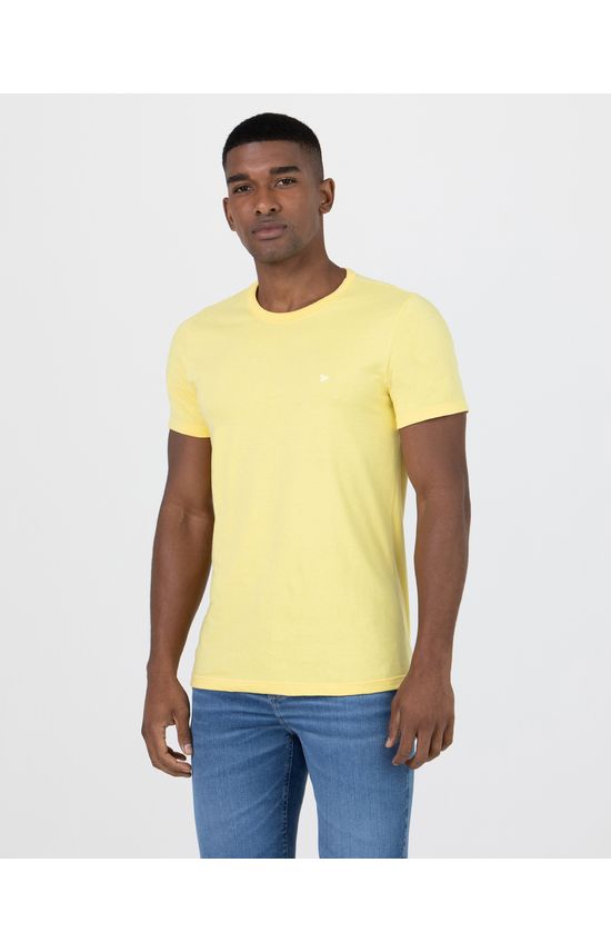 Camiseta Básica Masculina Slim Em Algodão