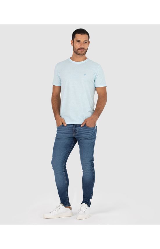 Camiseta Básica Masculina Decote Redondo Malha Rajada Anti Odor