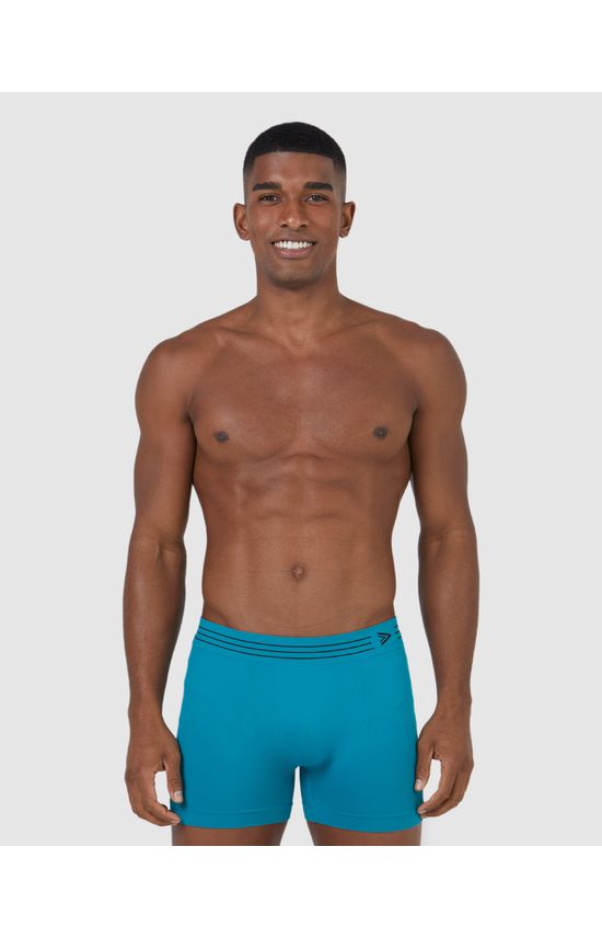 Cueca Long Boxer Sem Costura Em Poliamida Com Elastano