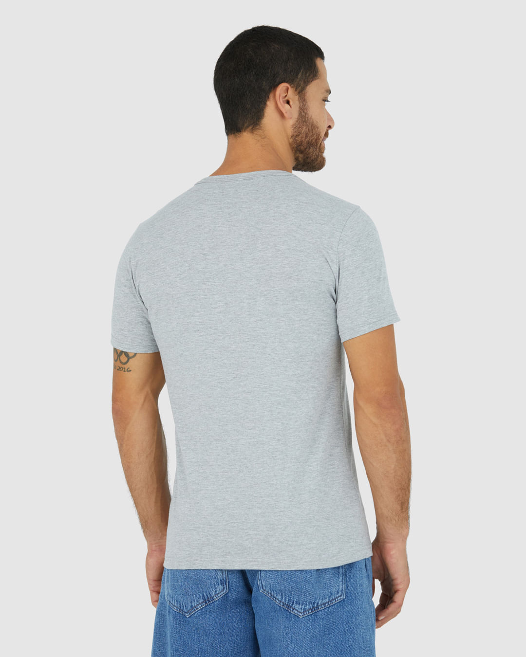 Camiseta Básica Masculina Slim Em Algodão - Imagem 20