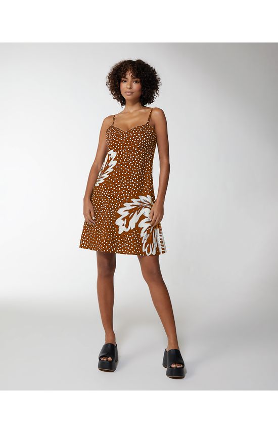 Vestido Feminino Estampado Alça Fina Em Viscose - ENFIM
