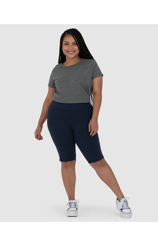 Bermuda Básica Feminina Plus Size Ciclista Em Supplex®