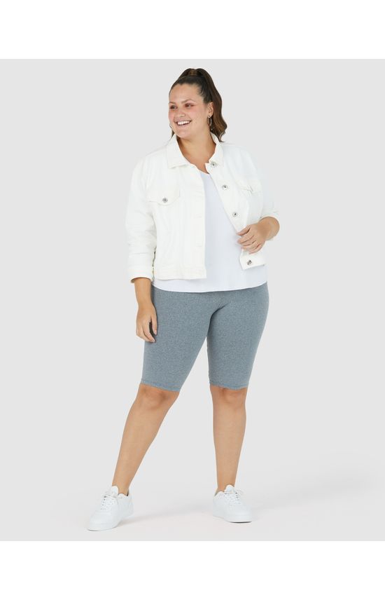 Bermuda Básica Feminina Plus Size Ciclista Em Supplex®