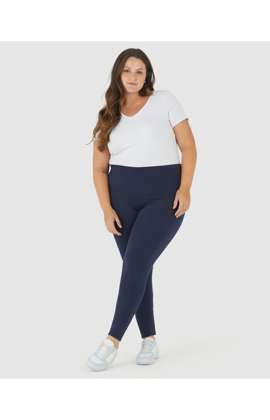 Calça Legging Básica Feminina Plus Size Supplex Lycra®