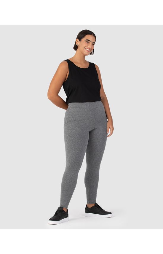Calça Legging Básica Feminina Plus Size Supplex Lycra®