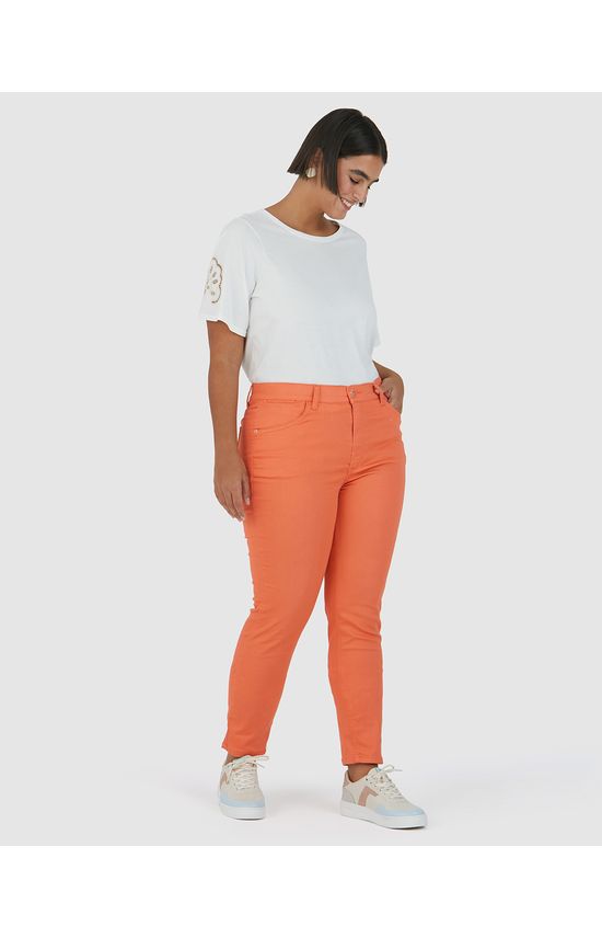Calça Feminina Plus Size Skinny Em Flex Jeans