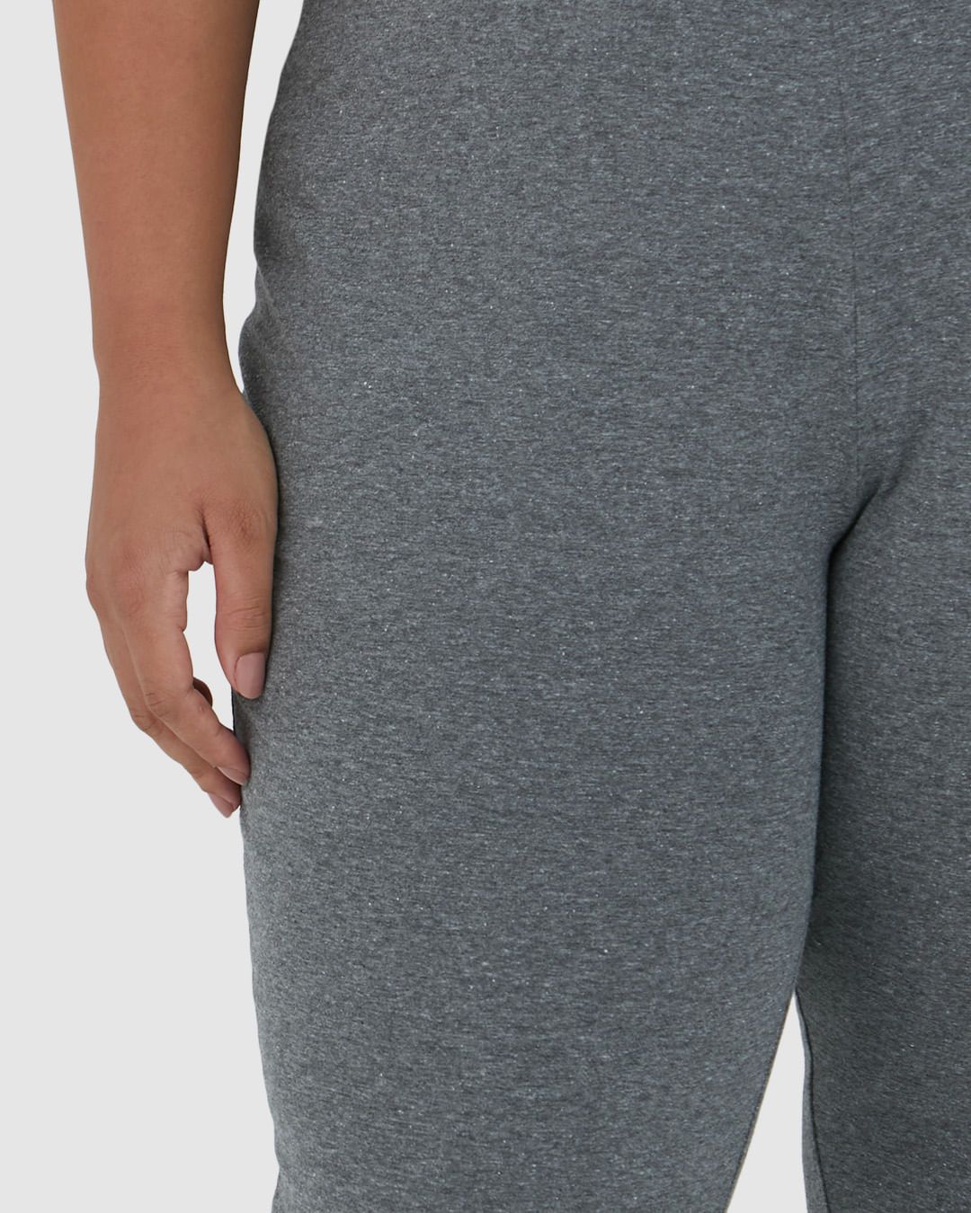 Calça Básica Feminina Plus Size Flare Em Algodão - Imagem 8