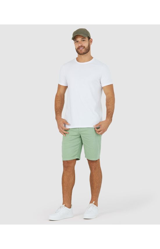 Bermuda Slim Masculina Bolso Faca Em Sarja Com Elastano