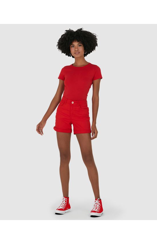 Bermuda Feminina Comfort Em Sarja Com Elastano