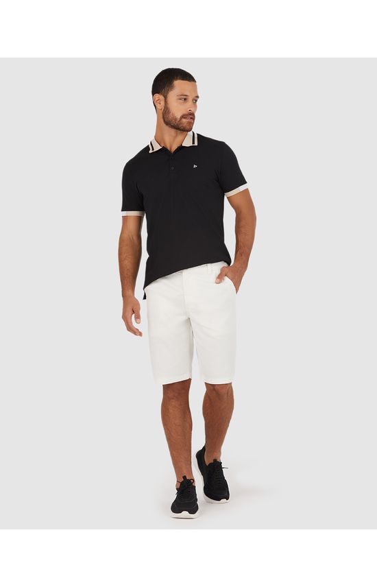 Bermuda Chino Masculina Em Sarja Com Elastano