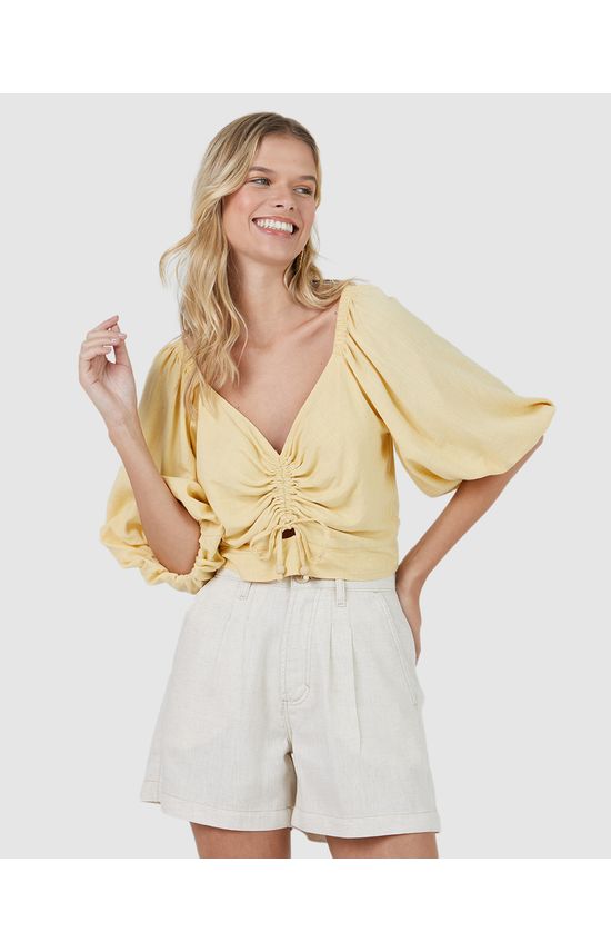Blusa Feminina Estampada Manga 3/4 Em Viscolinho