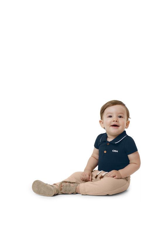 Calça Menino Em Malha Texturizada - Carinhoso