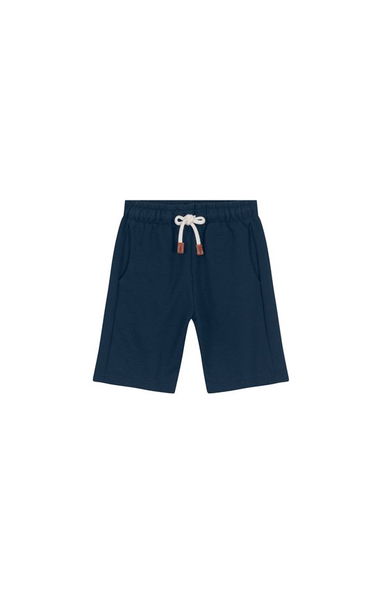 Bermuda Menino Bolso Funcional Em Moletom Piquet Carinhoso