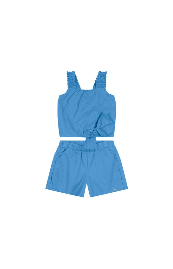 Conjunto Menina Em Laise de Algodão- Carinhoso