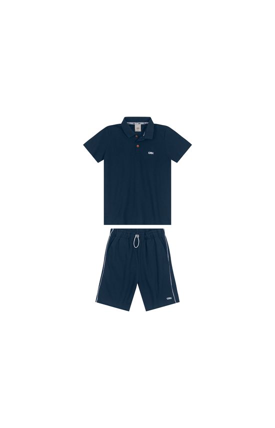 Conjunto Menino Camisa Polo Em Piquet Premium - Carinhoso
