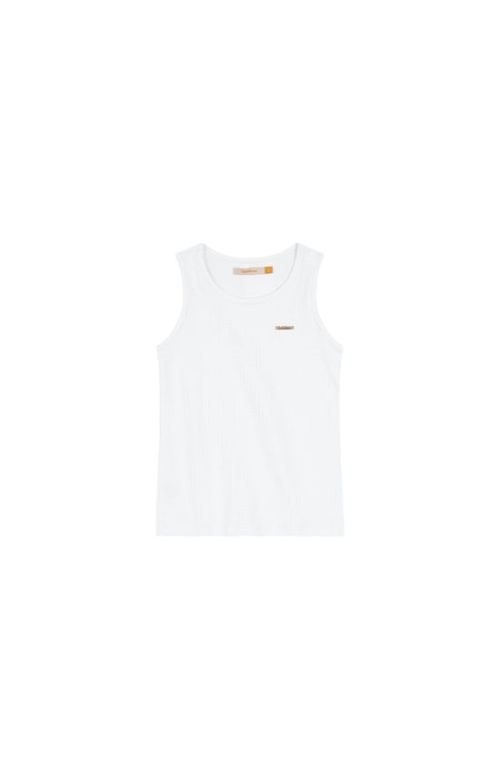 Blusa Menina Decote Redondo Em Malha Texturizada Carinhoso