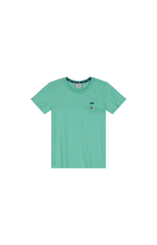 Camiseta Menino Botão No Peitoral Em Algodão Carinhoso