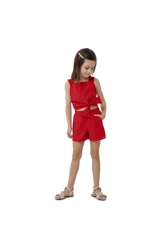 Conjunto Menina Em Laise de Algodão- Carinhoso