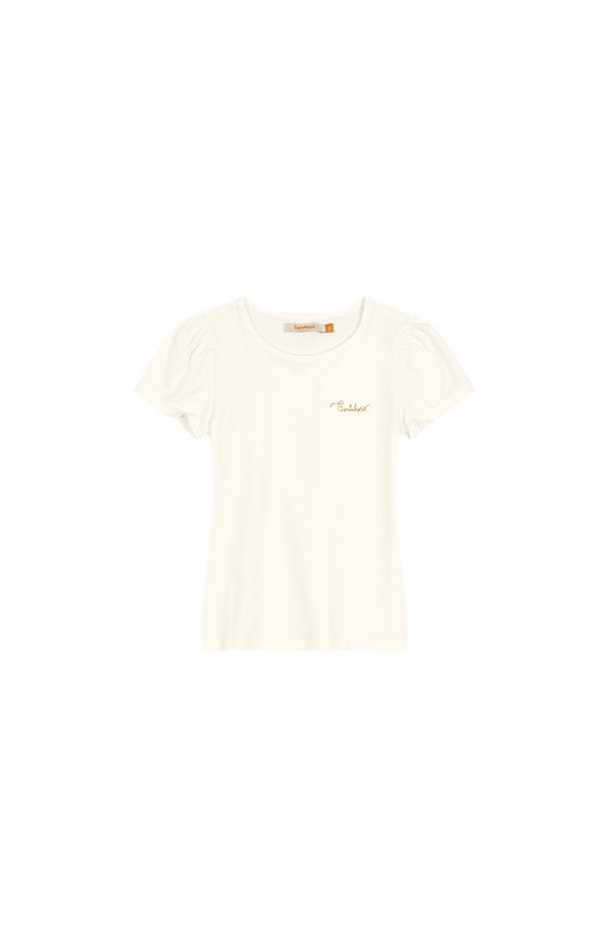 Blusa Menina Bordado Lurex Em Algodão Carinhoso