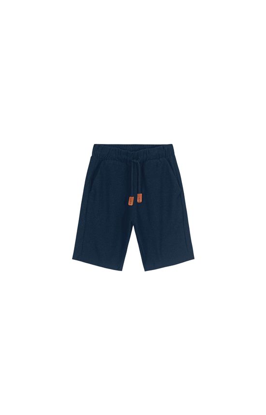 Bermuda Menino Bolso Funcional Em Malha Texturizada Carinhoso