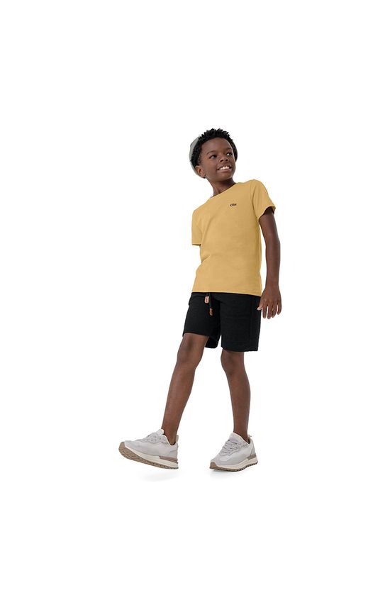 Bermuda Menino Bolso Funcional Em Malha Texturizada Carinhoso