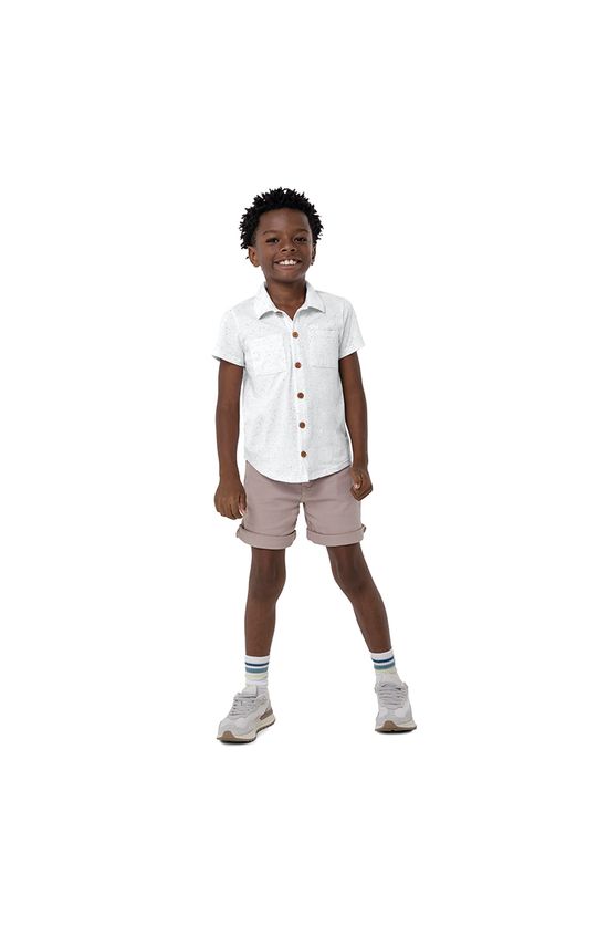 Camisa Menino Bolsos Frontais Em Malha Botonê Carinhoso