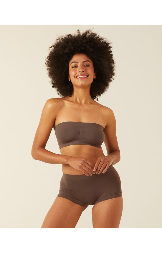 Top Faixa Feminino Sem Costura Em Poliamida