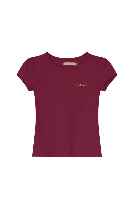Blusa Menina Bordado Lurex Em Algodão Carinhoso
