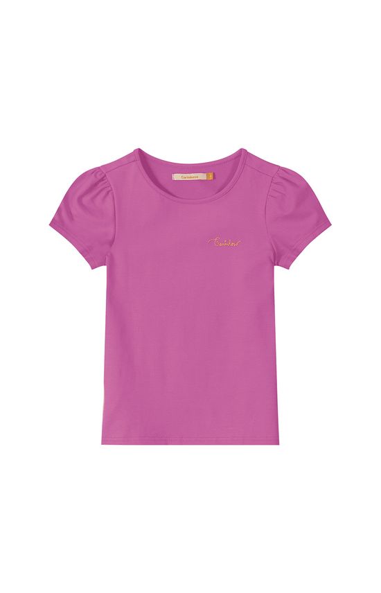 Blusa Menina Bordado Lurex Em Algodão Carinhoso