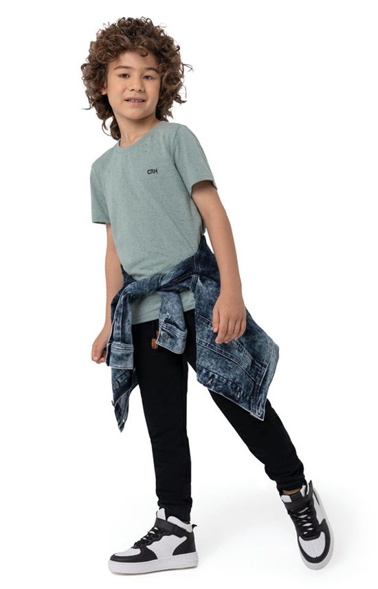 Calça Menino Jogger Em Moletom Flanelado Carinhoso