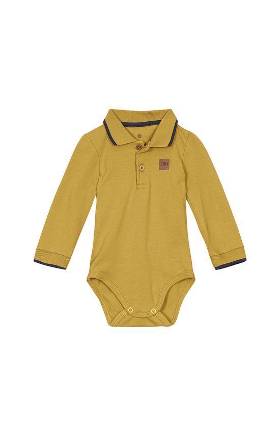 Body Menino Gola Polo Em Algodão Carinhoso