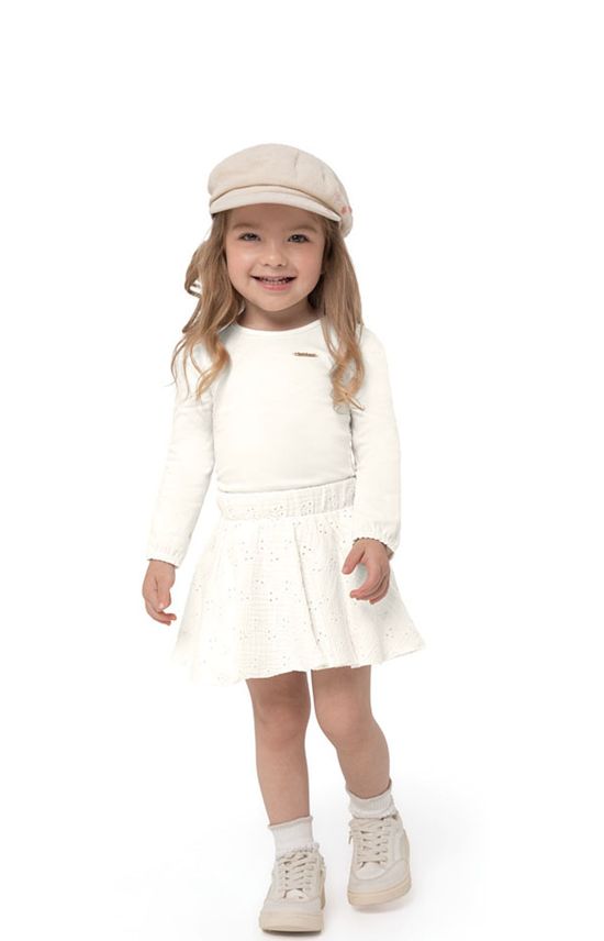 Conjunto Menina Saia Em Laise Carinhoso