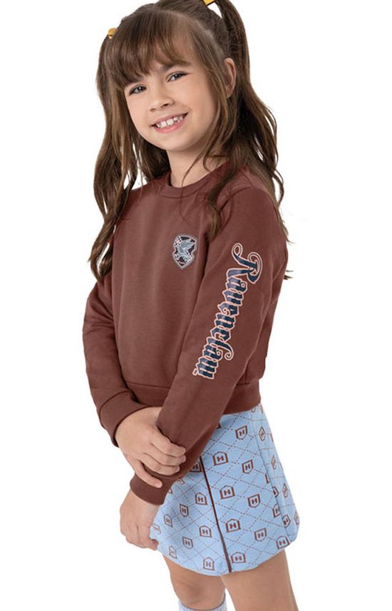 Conjunto Menina Harry Potter® Em Moletom Flanelado Carinhoso