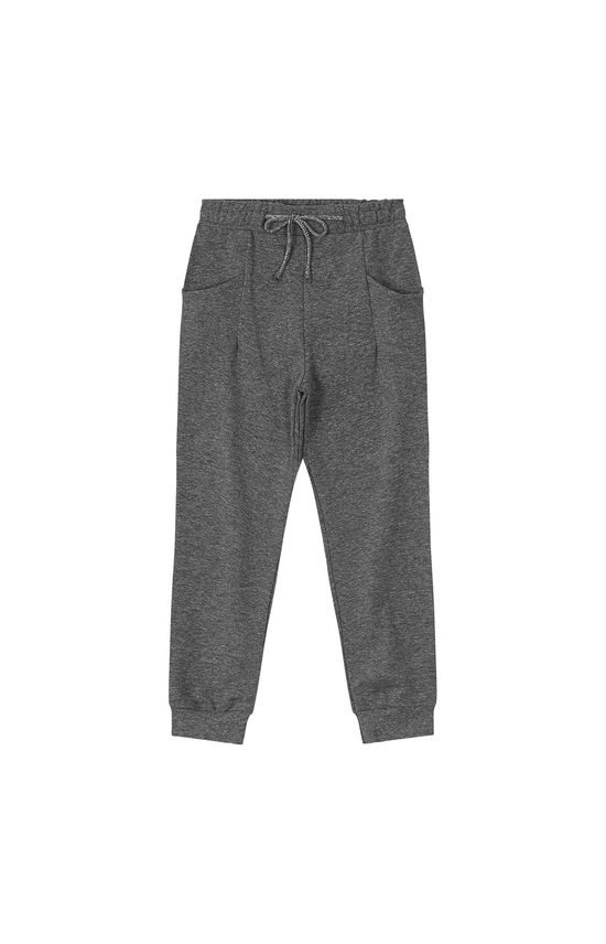 Calça Menina Cadarço Funcional Em Moletom Flanelado Carinhoso