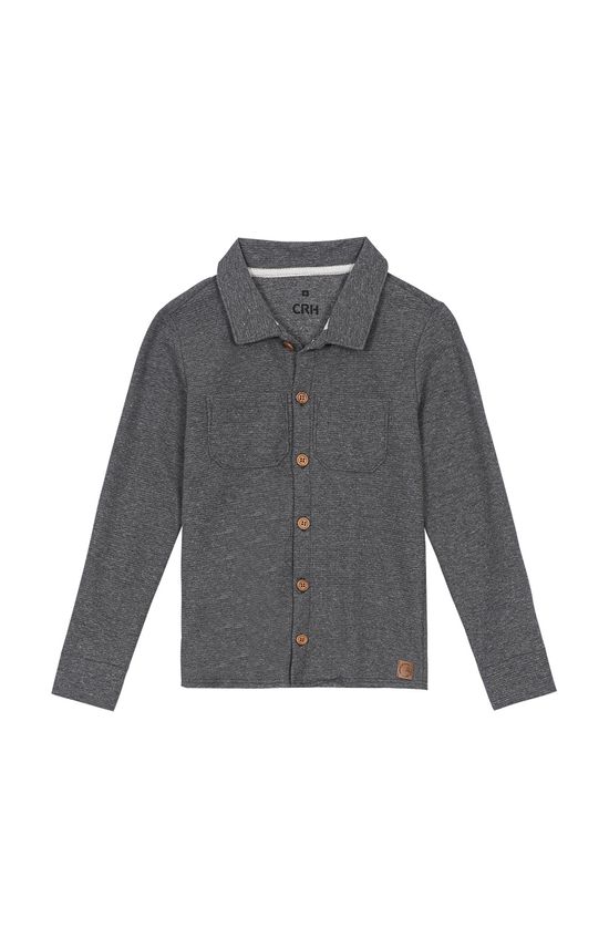Camisa Menino Bolso Peitoral Em Malha Texturizada Carinhoso