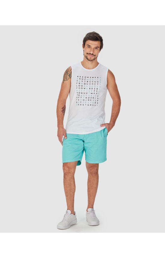 Shorts Jogger Masculino Cintura Média Em Sarja Com Elastano