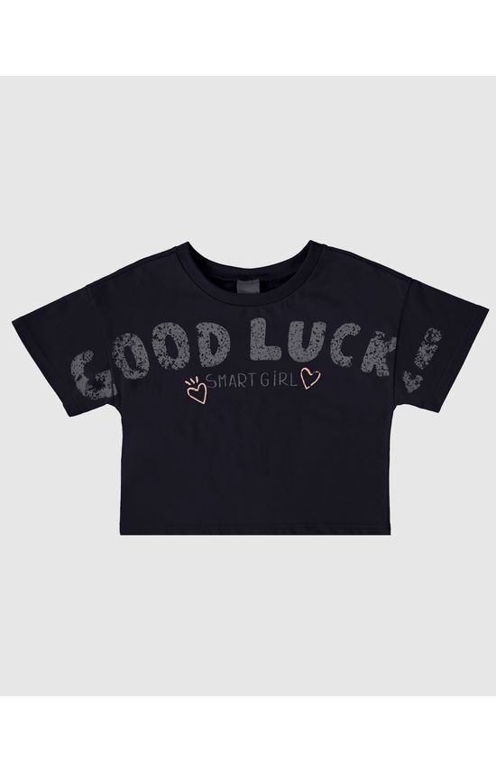 Blusa Infantil Menina Good Luck Em Algodão Malwee Kids