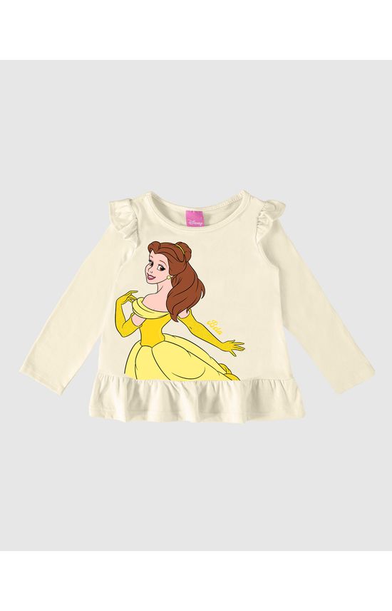 Blusa Infantil Menina Com Babados Princesa Disney® Em Algodão Malwee Kids