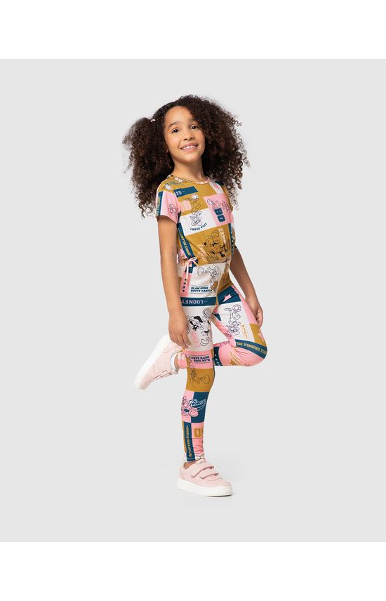 Calça Legging Infantil Looney Tunes® Em Algodão Malwee Kids